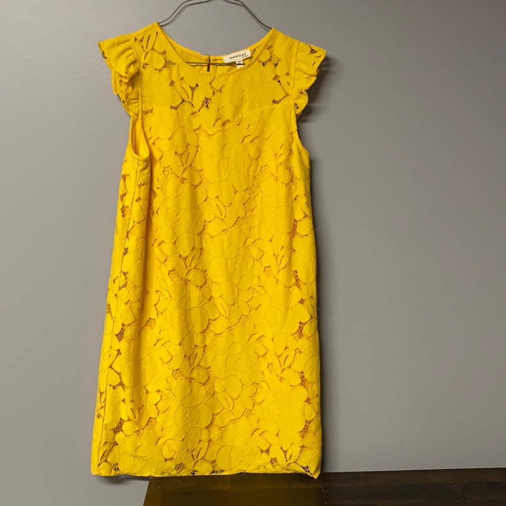Yellow lace dress